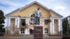 RUSSIA – A battle-damaged monument to Vladimir Lenin on the central square in Sudzha, Kursk region, Russia, on August 16, 2024